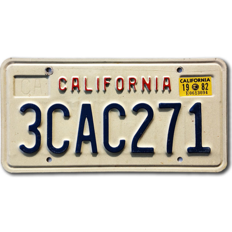 Tablica rejestracyjna USA California Block 3CAC271