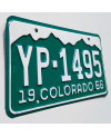 Tablica rejestracyjna USA Colorado 1966 Mountains YP-1495