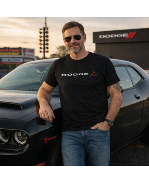 Koszulka męska Dodge Fratzog logo Black