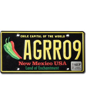 Tablica rejestracyjna USA New Mexico Chile Capital AGRR09