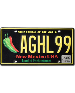 Tablica rejestracyjna USA New Mexico Chile Capital AGHL99