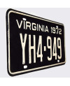 Tablica rejestracyjna USA Virginia 1972 Black YH4-949