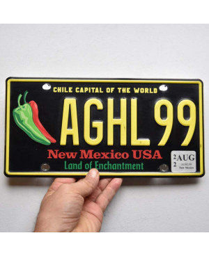 Tablica rejestracyjna USA New Mexico Chile Capital AGHL99