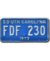 Tablica rejestracyjna USA South Carolina 1973 Blue FDF 230