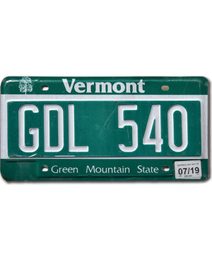 Tablica rejestracyjna USA Vermont Green Mountain GDL 540