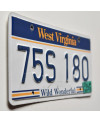 Tablica rejestracyjna USA West Virginia Wild Wonderful 75S 180