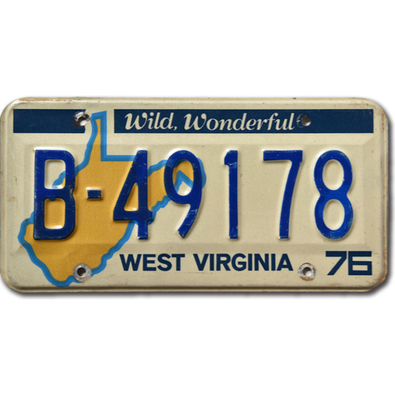 Tablica rejestracyjna USA West Virginia 1976 Wild Wonderful B-49178