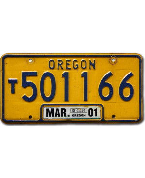 Tablica rejestracyjna USA Oregon 2001 Truck T501166