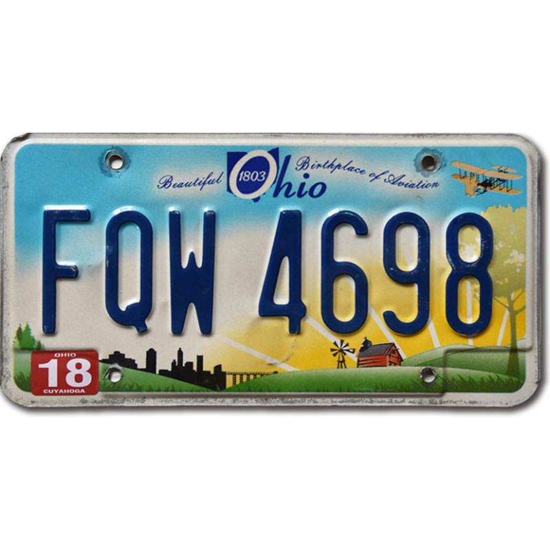 Tablica rejestracyjna USA Ohio Beautiful FQW 4698