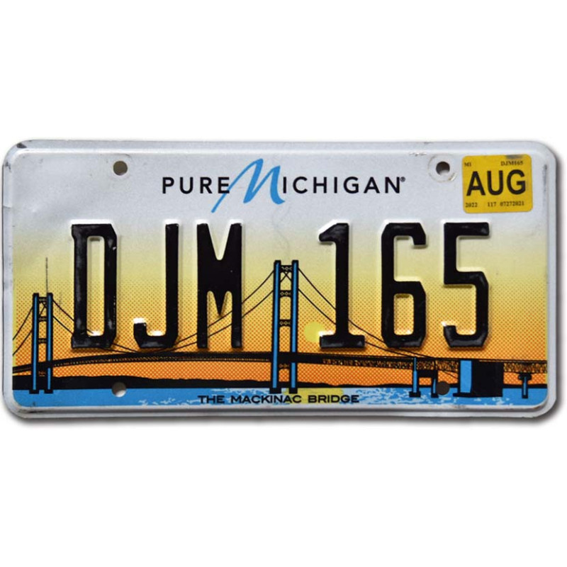Tablica rejestracyjna USA Michigan Mackinac Bridge DJM 165