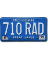 Tablica rejestracyjna USA Michigan Great Lakes 710 RAD