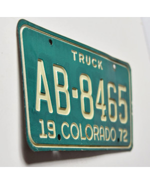 Tablica rejestracyjna USA Colorado 1972 Truck AB-8465