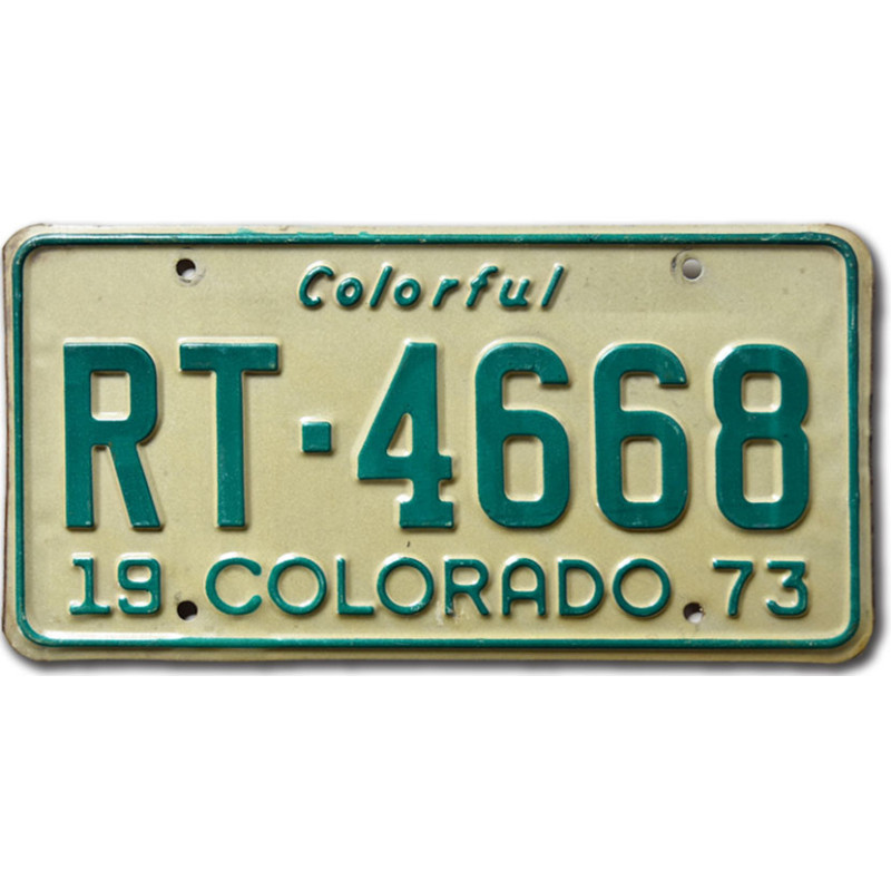Tablica rejestracyjna USA Colorado 1973 Colorful RT-4668