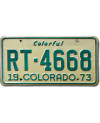 Tablica rejestracyjna USA Colorado 1973 Colorful RT-4668