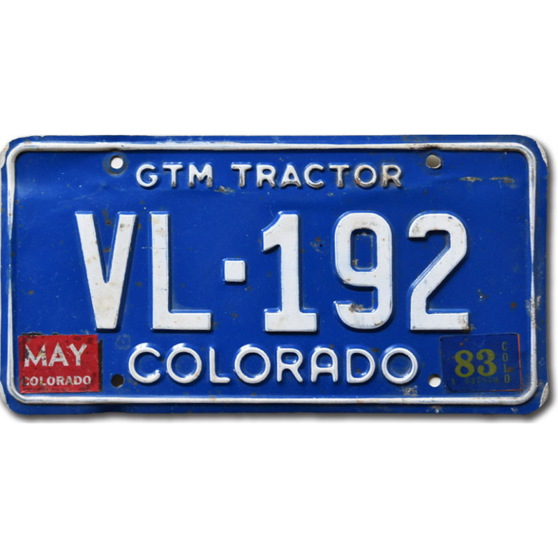 Tablica rejestracyjna USA Colorado 1973 Tractor VL-192