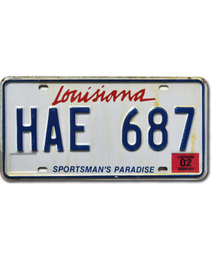 Tablica rejestracyjna USA Louisiana Sportsman´s Paradise HAE 687