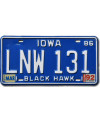 Tablica rejestracyjna USA Iowa 1986 Blue LNW 131