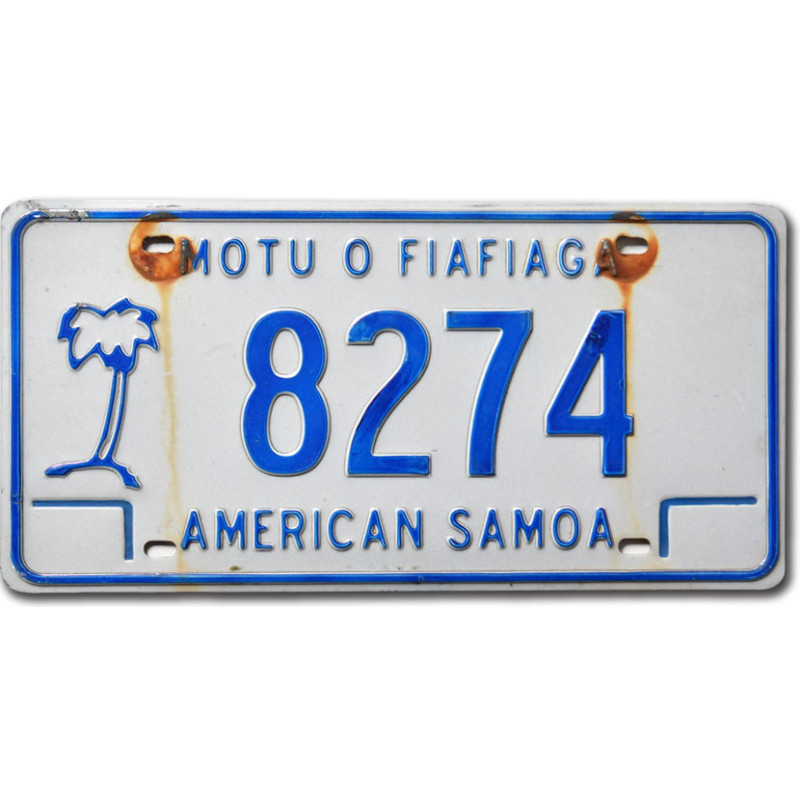 Tablica rejestracyjna American Samoa 8274