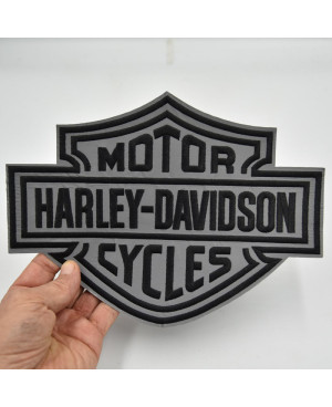 Naszywka duża Harley Davidson Motorcycle Dark odblaskowa XXL na plecy