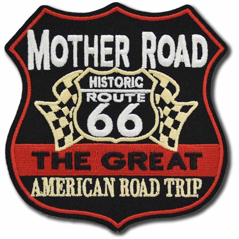 Moto nášivka Route 66 black 8cm x 7,5cm