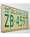 Tablica rejestracyjna USA Oklahoma is OK 1970 ZB-4597