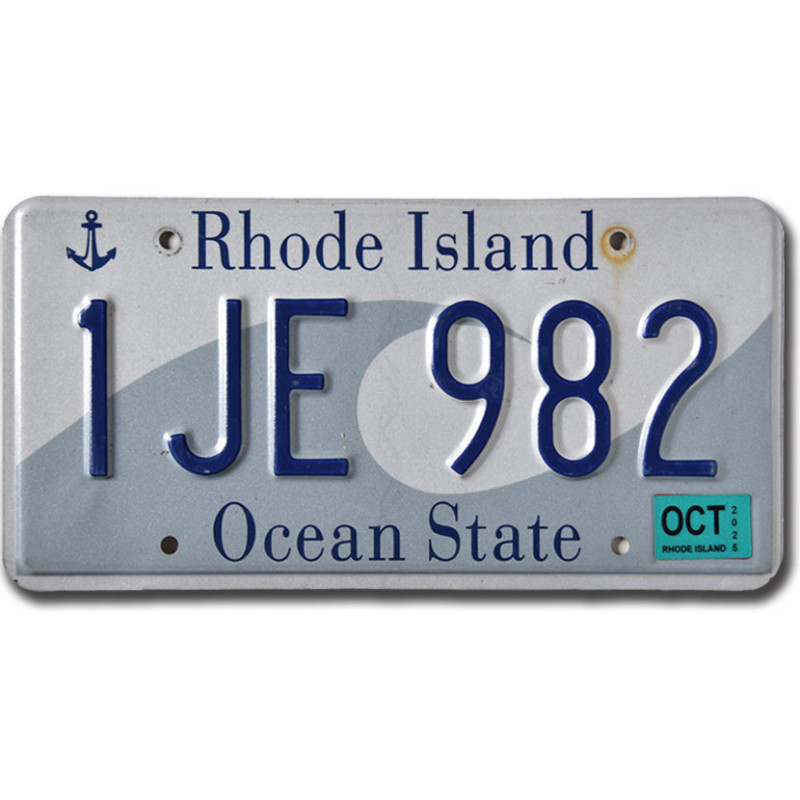 Tablica rejestracyjna USA Rhode Island Ocean State 1JE 982