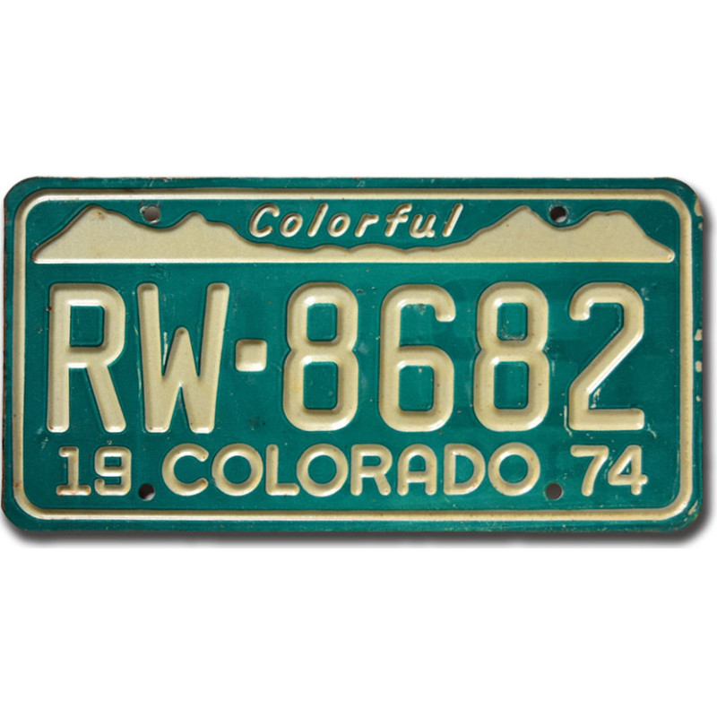 Tablica rejestracyjna USA Colorado 1974 Colorful RW-8682