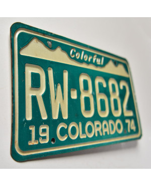 Tablica rejestracyjna USA Colorado 1974 Colorful RW-8682