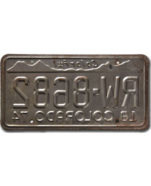 Tablica rejestracyjna USA Colorado 1974 Colorful RW-8682