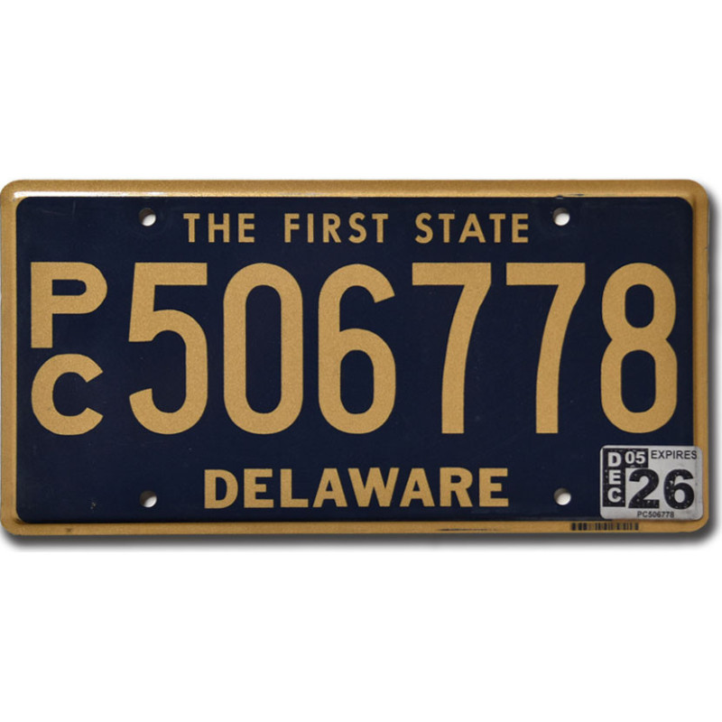 Tablica rejestracyjna USA Delaware The First State Blue PC506778