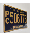 Tablica rejestracyjna USA Delaware The First State Blue PC506778