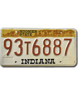 Tablica rejestracyjna USA Indiana Hoosier State 1983