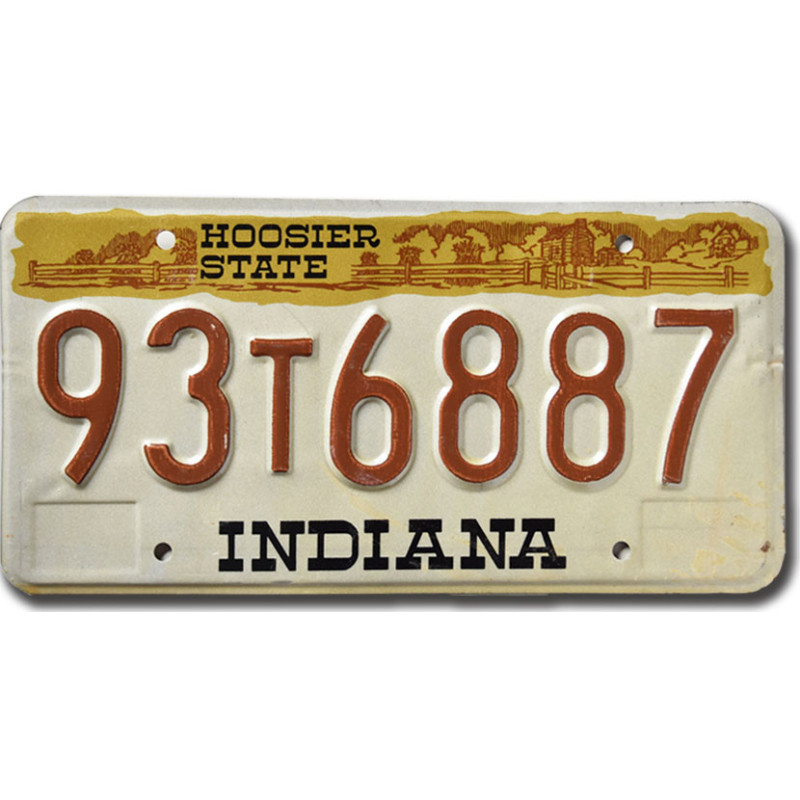 Tablica rejestracyjna USA Indiana Hoosier State 1983