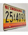 Tablica rejestracyjna USA Indiana 1981 Orange Stripes