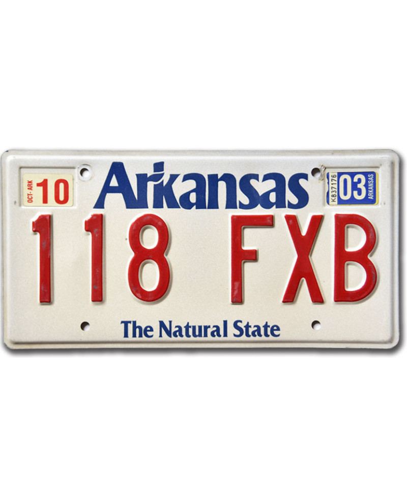 Tablica rejestracyjna USA Arkansas Natural White