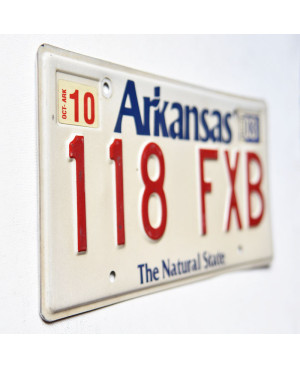 Tablica rejestracyjna USA Arkansas Natural White