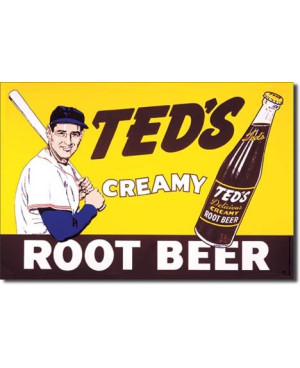 Plechová cedule Teds Creamy Root Beer 40 cm x 32 cm