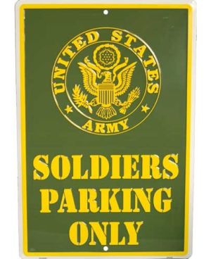 Tablica metalowa Soldiers Parking 30 cm x 45 cm