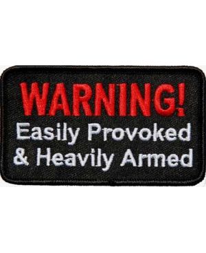 Naszywka Warning Provoked 5cm x 9cm