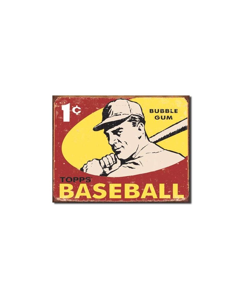 Plechová cedule Topps 1959 Baseball 32 cm x 40 cm