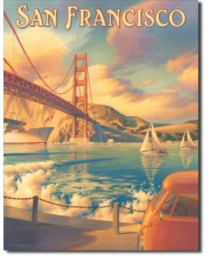 Tablica metalowa San Francisco Golden Gate 40 cm x 32 cm