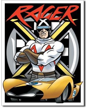 Tablica metalowa Speed Racer - Racer X 32 cm x 40 cm