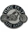 Moto nášivka BS Ride Fast Live Hard 10 cm x 9 cm