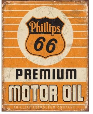 Tablica metalowa Phillips 66 Premium Oil 40 cm x 32 cm