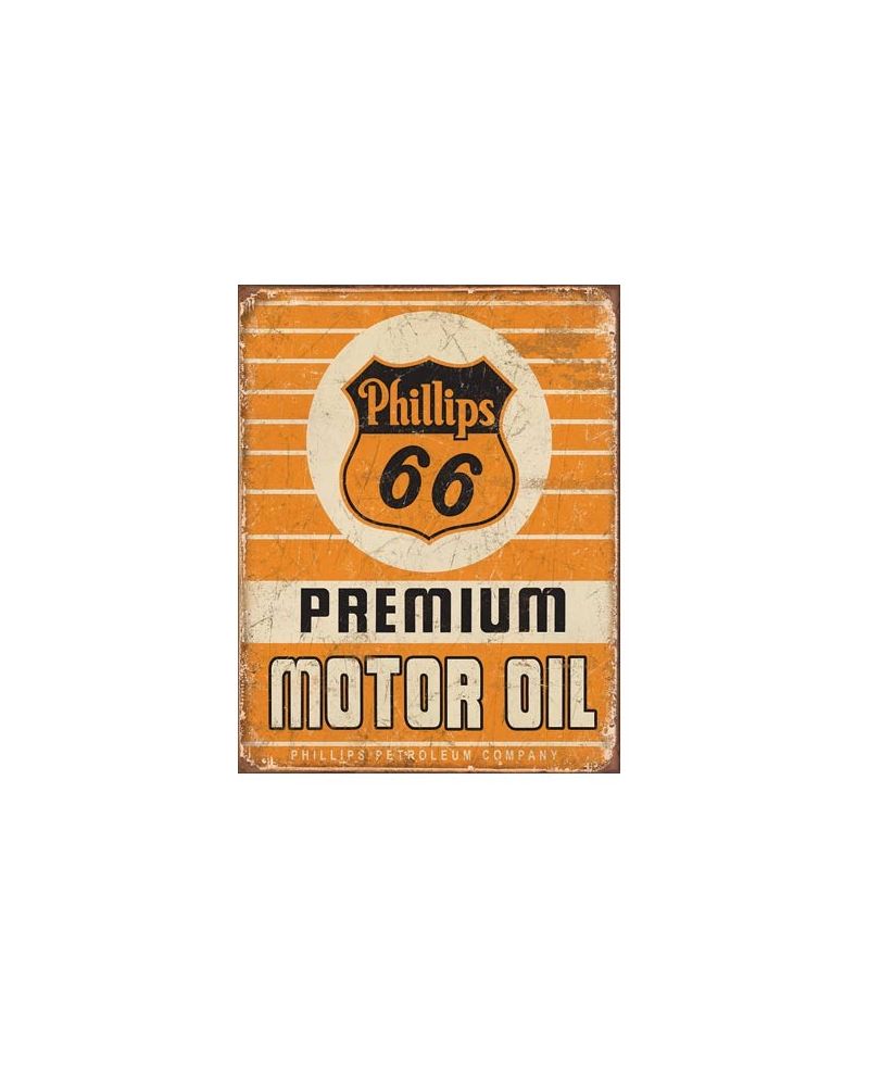 Tablica metalowa Phillips 66 Premium Oil 40 cm x 32 cm