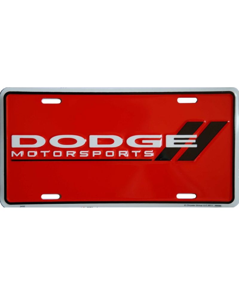 Tablica rejestracyjna USA Dodge Motorsports Czerwona