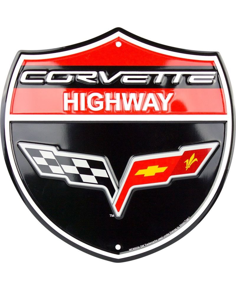 Tablica metalowa Corvette Highway 30 cm x 30 cm