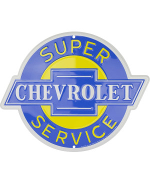 Plechová cedule Chevrolet Super Service 30 cm