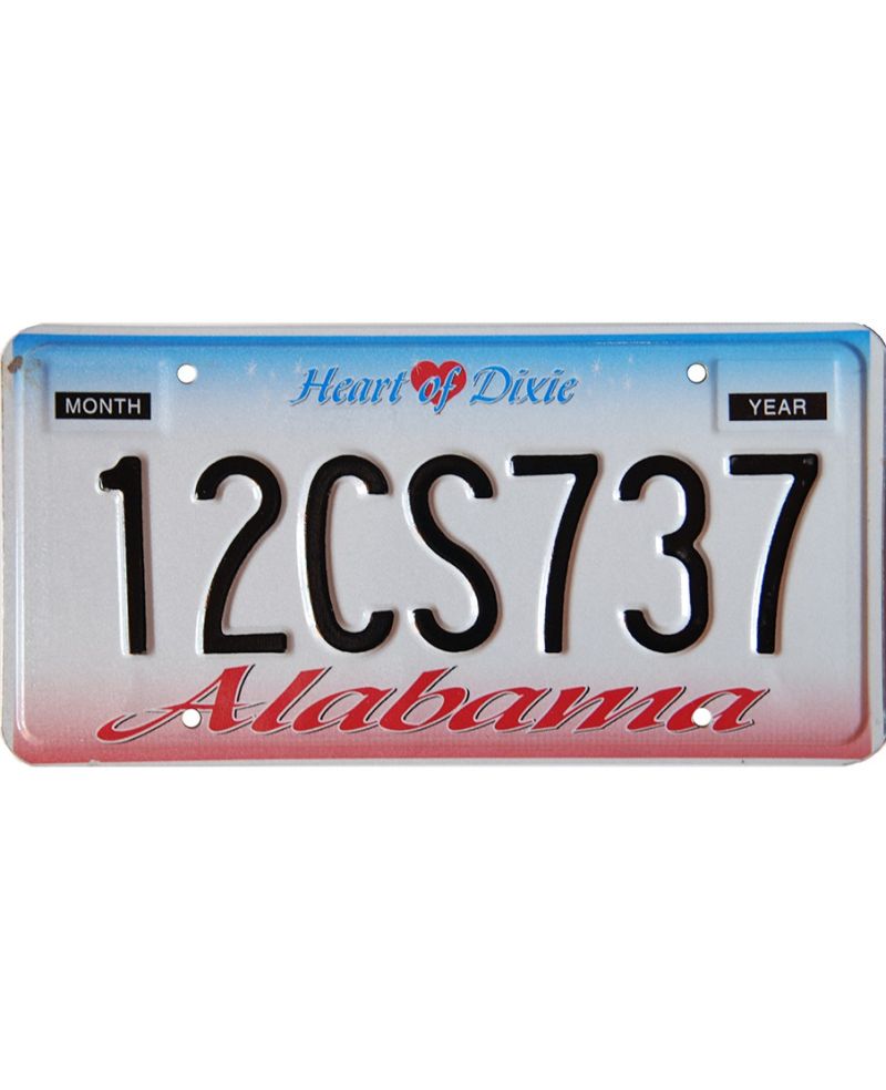 Americká SPZ Alabama Heart of Dixie