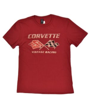 tričko CORVETTE Vintage Racing červené